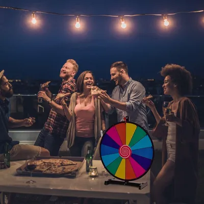 Produktbild von 18" Glücksrad Spielzeug mit Radiergummi & Markierstift Rad Spiele für Lotteriespiele φ48cm