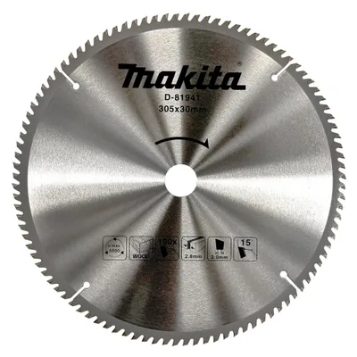 Immagine prodotto di Lama per sega MAKITA per legno 305 x 2,8 x 30 mm, 100 denti D-81941