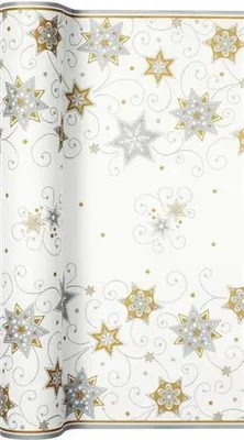 Produktbild von Tischläufer Stars and Swirls silver - Sterne & Wirbel silber 500x40cm