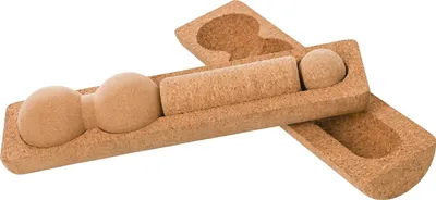 Produktbild von F2 Balance Board Zubehör Kork Multi Roll Set Korkrollen und Bälle Natur