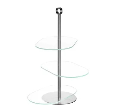Produktbild von LEONARDO CENA, Servierstand, Glas, Metall, Silber, Transparent, Rund, 290 mm, 170 mm
