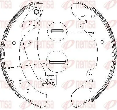 Produktbild von REMSA Bremsbackensatz Trommelbremse Hinten für FIAT DUCATO Pritsche/Fahrgestell (230) 4718.00