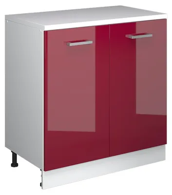 Obrázek produktu pro Skříň do podkroví Vicco Rion Červená vysoký lesk 80 x 81.6 cm bez šikminy se 2 dveřmi, Model 60877