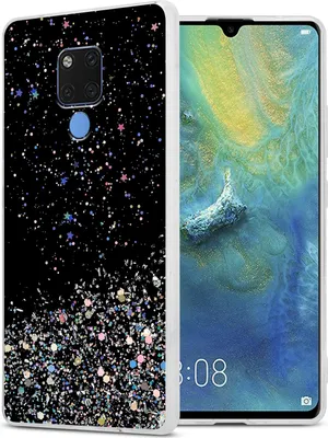 Obrázok produktu pre Cadorabo Puzdro pre Huawei MATE 20 Ochranný kryt v čiernej farbe Puzdro na mobilný telefón TPU puzdro Glitter Cover Case Glitter