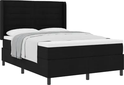 Obrázok produktu pre Posteľ s pružinovým rámom s matracmi Čierny 200 x 160 cm látka