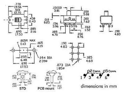 Image de Interrupteur A Glissiere 2p On-on