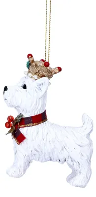 Productafbeelding van West Highland Terrier Westie hond opknoping kerstversiering