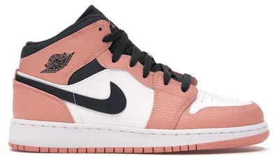 Image de Jordan 1 Mid Pink Quartz (taille enfant) - Pointure européenne 38