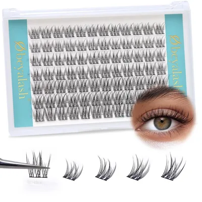Produktbild von Cluster Wimpern Extensions Natürlicher Look C Curl 10-13 mm 84 Stück DIY Wimpernbüschel