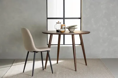 Produktbild von BOURGH Runder Esstisch SANFORD ⌀100cm - Esszimmertisch in modernem Design in braun