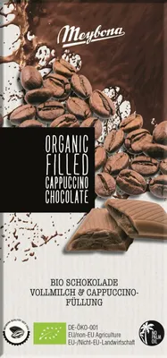 Productafbeelding van Meybona Organic Filled Cappuccino Chocolate (100 gr)