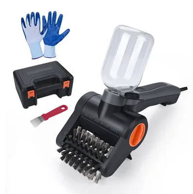 Produktbild von Elektrische BBQ Grillbürste – Wasserreservoir, 2-Schnellstufen,Case & Handschuhe