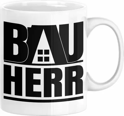 Produktbild von Bauherr Bauleiter Geschenk Tasse Hausbau Bauvorhaben Kaffee-Becher Geschenkidee (Weiß)