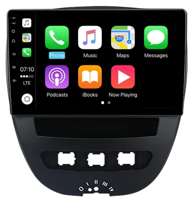 Image de Autoradio Android 8 + 256 Go pour Peugeot 107, Citroën C1 et Toyota Aygo (2005-2014) avec mise à niveau CarPlay, GPS, navigation, Bluetooth et commandes au volant