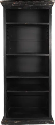 Zdjęcie produktu dla Clayre & Eef Regał z regulowanymi półkami 80x36x195 cm Czarne drewno