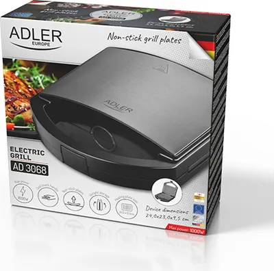 Zdjęcie produktu dla Adler Electric grill | AD 3068 | Electric Grill | 750 W | Black