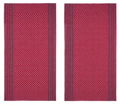 Produktbild von Küchentuch Grubentuch Halbleinen 50 x 100 cm - kariert 2er Set
