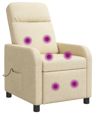 Immagine prodotto di Poltrona massaggiante relax, colore crema, rivestita in tessuto