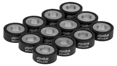 Image de Poids pour variateur Polini, ensemble de galets, dimensions 25 x 11 mm, poids 8,3 g, 12 galets