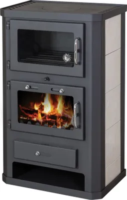 Produktbild von EEK A Kaminofen mit Backfach+Herdplatte Victoria Comfort KF Kachel – 10kW