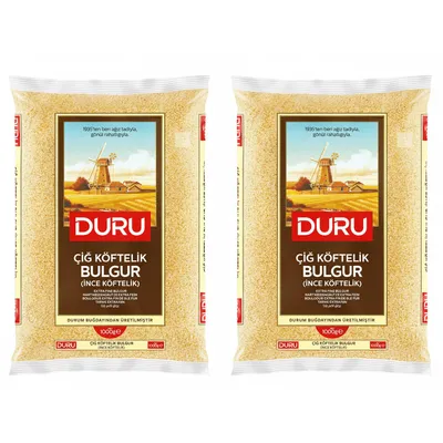 Produktbild von Duru Feinster Bulgur (Cig Köftelik) 2 x 1000g - Hartweizengrütze Extra Fein