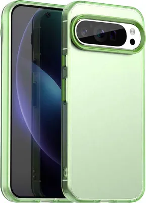 Produktbild von Handyhülle für Google Pixel 9 Pro XL Schlank Durchscheinend Matt Stoßfest Schutzhülle Grün