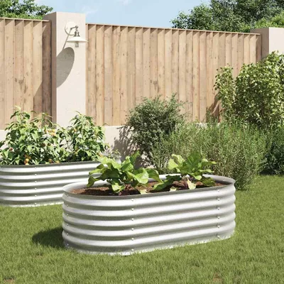 Produktbild von vidaXL Garten-Hochbeet 160x80x44 cm Verzinkter Stahl Silbern
