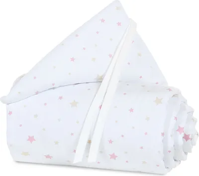 Produktbild von babybay Nestchen Piqué für Original, weiß Sternemix sand/beere