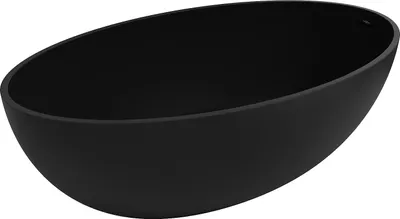 Produktbild von Mexen Prato freistehende Wanne aus Konglomerat 170 x 100 cm, schwarz matt - 57251701070