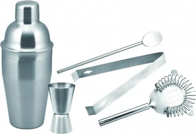 Produktbild von 5tlg. Cocktail Shaker Bar Set aus Edelstahl