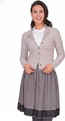 Produktbild von Plan Damen Strickjacke Janker Trachten jacke, Farbe:Natur, Größe:42/XL
