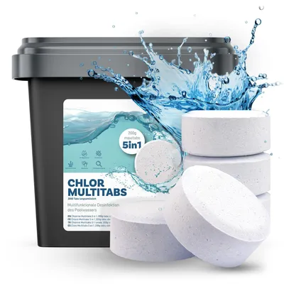 Produktbild von 5 kg Multitabs 200G 5in1 Chlortabletten Multifunktion Tabs Chlor für Pool