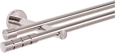 Immagine prodotto di Supporto per bastone per tende a doppio braccio - 16 mm - Acciaio inossidabile