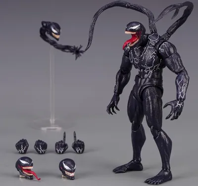 Produktbild von Venom Action Figur Bandai Shf Venom 2 Let There Be Carnage Anime Figur Modell Sammlerstück Spielzeug Geschenk Puppe