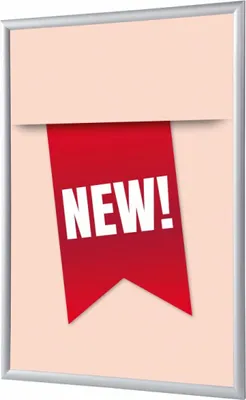 Produktbild von Showdown Klapprahmen - DIN A4 - Komplett-Set - New Englisch - Rot/Silber
