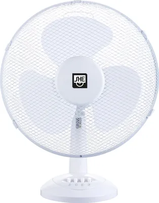 Produktbild von SHE Tischventilator 40W 40cm osz. stufenlose Neigung weiß SHE40TI2001