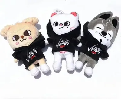 Produktbild von 3pc Skzoo 20cm Kpop Cartoon Plüschtier Plüschpuppe Spielzeug Kawaii JYP Erwachsene KZ Fans Schlüsselanhänger Kindergeschenk