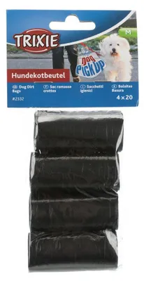 Produktbild von Ersatz-Kotbeutel (4 Rollen mit 20 schwarzen Beuteln)