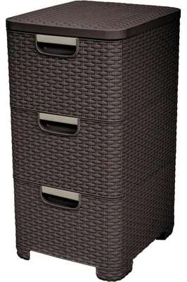 Produktbild von Curver Style 3x14L Regal mit Schubladen dunkelbraun