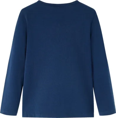 Immagine prodotto di vidaXL Camicia a maniche lunghe per bambini blu navy 128