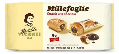Zdjęcie produktu dla Ciastka Millefoglie z kremem orzechowym 125 g