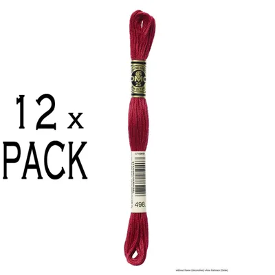 Immagine prodotto di 12x Filo per ricamo DMC Mouline Special 117mc -498, 6 fili, 8m