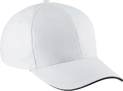 Produktbild von K-Up Uni Kappe Sandwich Peak Cap Basecap Panel Cap Schirm Mütze Hut, Größe:U, Farbe:White/Navy