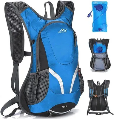 Produktbild von Famanu Trinkrucksack Wasserfest mit Trinkflasche - 2L Trinkrucksack für Laufen, Radfahren und Wandern