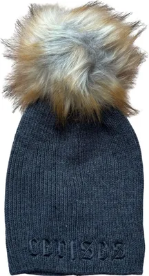 Image de Bonnet femme Le Temps Des Perises gris avec pompon
