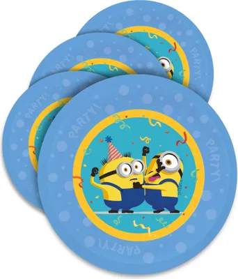 Produktbild von 4er Partygeschirr-Set Minions 21 cm -