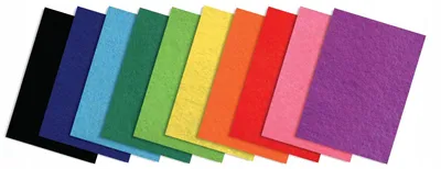 Image de Aliga Dekofilz, papier de loisirs A4, assortiment de 10 couleurs