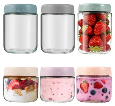 6 Vorratsgläser mit Deckel, 3x500 ml + 3x300 ml, wiederverwendbar