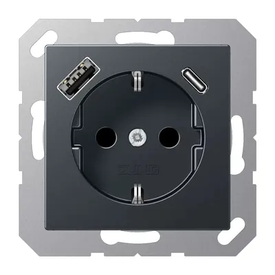 Immagine prodotto di Jung SCHUKO Presa di corrente con USB tipo AC A1520-15CAANM (A1520-15CAANM)