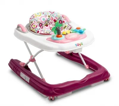 Productafbeelding van Toyz Loopwagen voor baby's vanaf 6 maanden met leertafel - Bloemenmotief